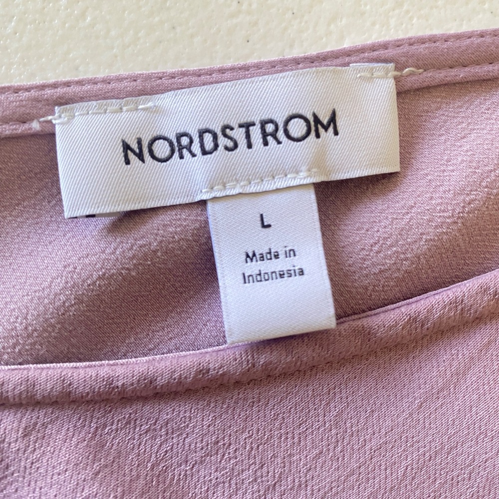 Nordstrom V-Neck Cami Tank Top Womens Large Purple Sleeveless Viscose Blouse - Picture 3 of 7